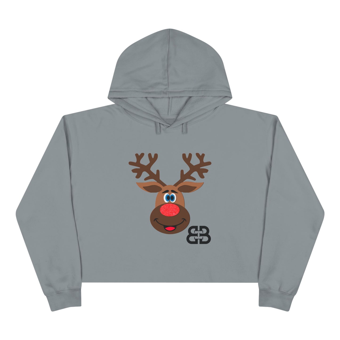 Battle Box Holiday Deer Crop Hoodie