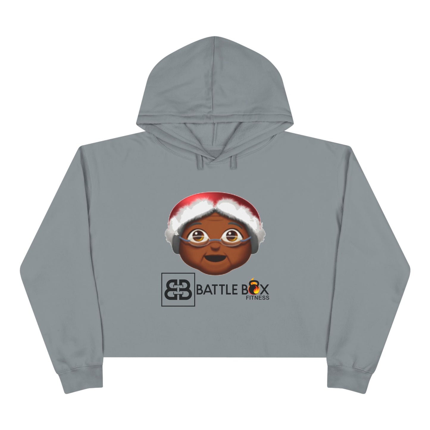 Battle Box Holiday Mama Clause Crop Hoodie