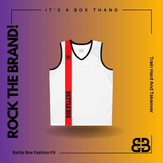 Battle Box Black White Basketball Jersey