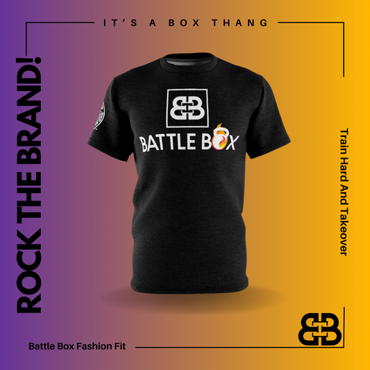 Battle Box Unisex Triple Print Black T-Shirt