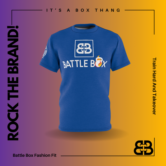 Battle Box Unisex Triple Print Navy T-Shirt