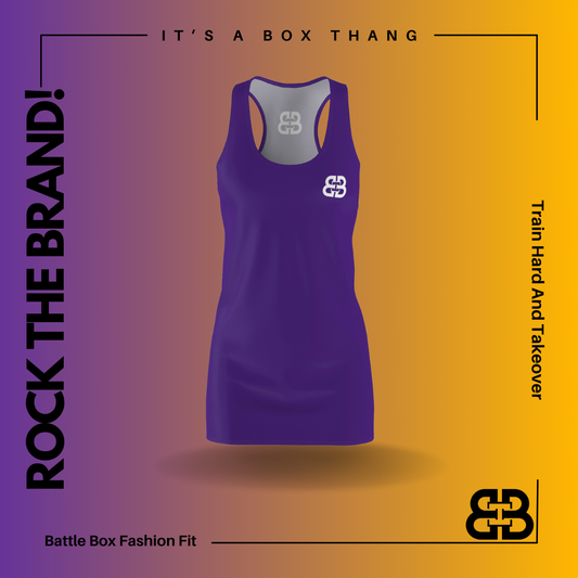 Battle Box Purple Tunic Racerback Top-RT
