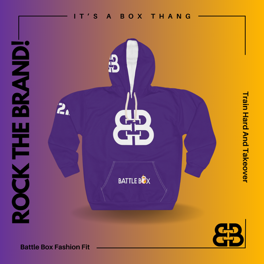 Battle Box Purple Unisex Pullover Hoodie