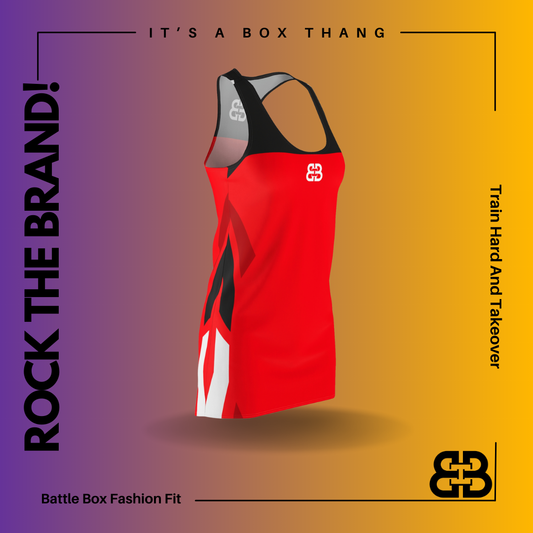 Battle Box Red Tunic Racerback Top-CB