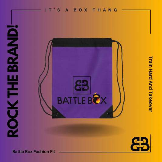 Battle Box Purple Drawstring Bag