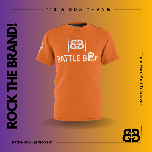 Battle Box Unisex Triple Print Orange T-Shirt