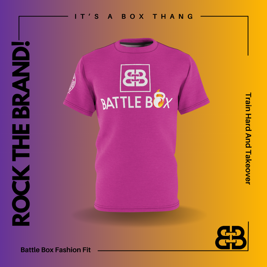 Battle Box Unisex Triple Print Pink T-Shirt