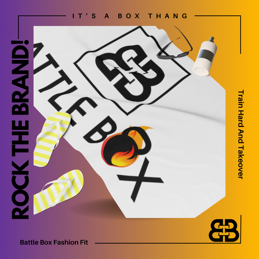 White Battle Box Gym Towel