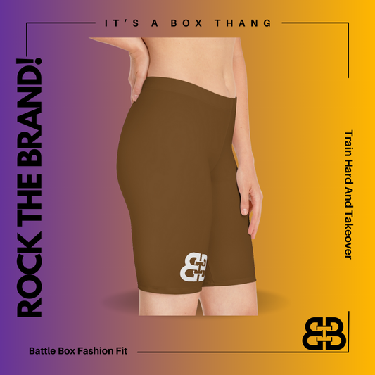 Battle Box Women's Brown Bike Shorts