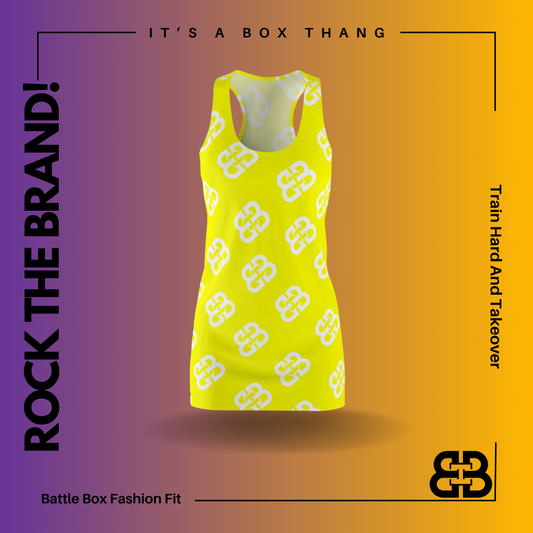 Battle Box Yellow White BB Tunic Racerback Top-CB