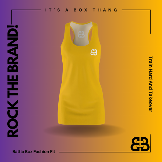 Battle Box Yellow Tunic Racerback Top