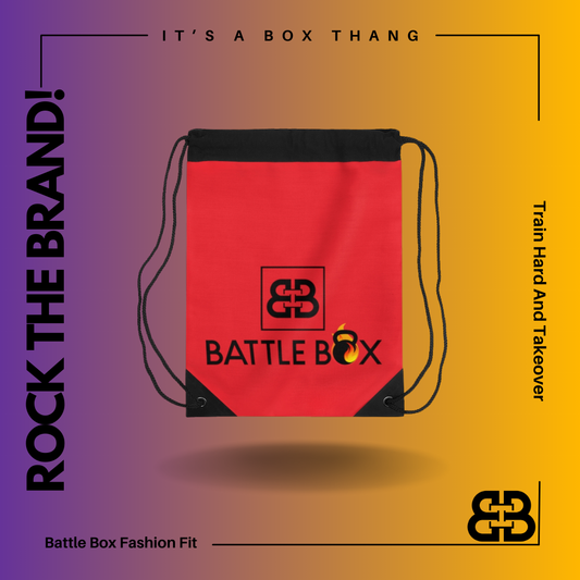 Battle Box Red Drawstring Bag