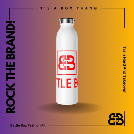 Battle Box Slim 20 Red Logo Water Bottle