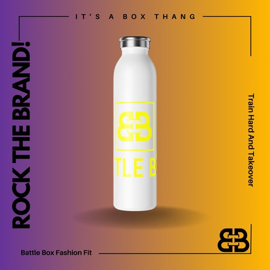 Battle Box Slim 20 Yellow Logo Water Bottle