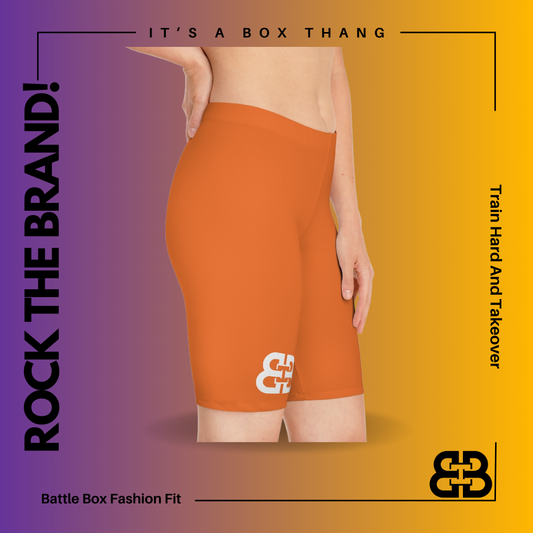Battle Box Women's Orange Bike Shorts