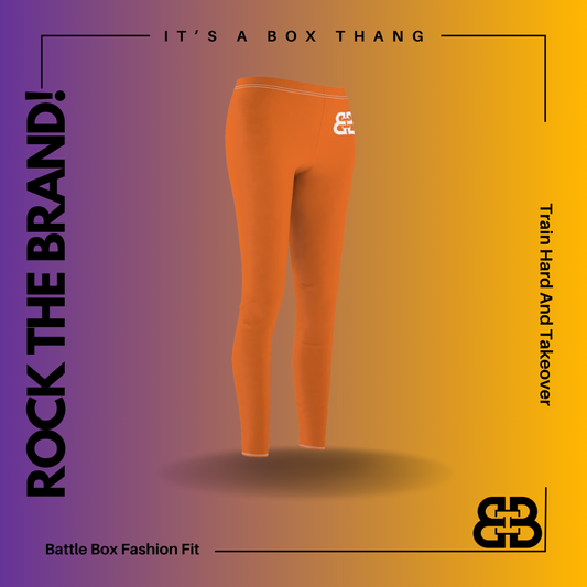 Battle Box Women's Orange Casual Leggings