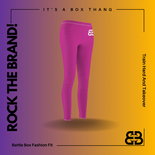 Battle Box Women's Pink Casual Leggings