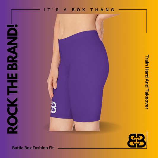 Battle Box Women's Purple Bike Shorts