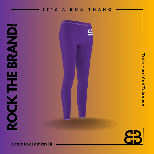 Battle Box Women's Purple Casual Leggings