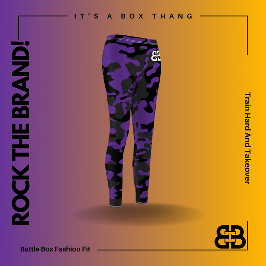Battle Box Women's Purple Casual Leggings -1A