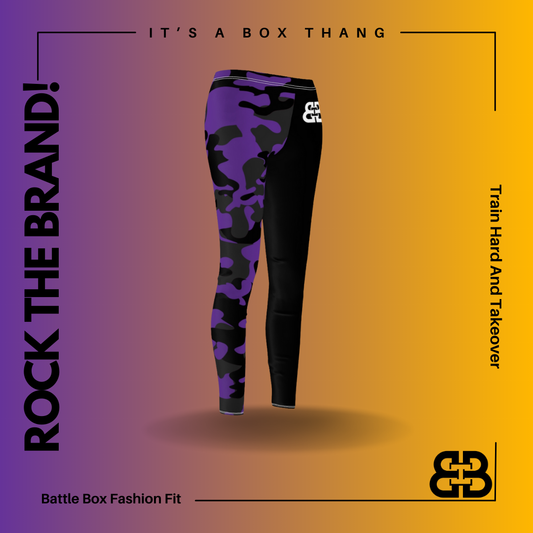 Battle Box Women's Purple Casual Leggings -1A