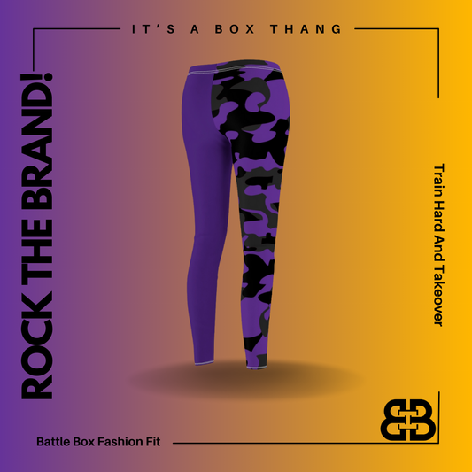 Battle Box Women's Purple Casual Leggings -1A