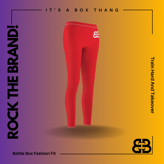 Battle Box Women's Red Casual Leggings