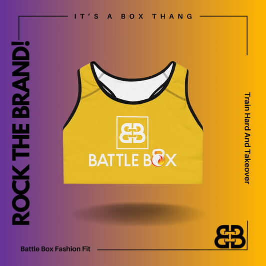 Battle Box Yellow Sports Bra