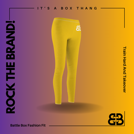 Battle Box Women's Yellow Casual Leggings