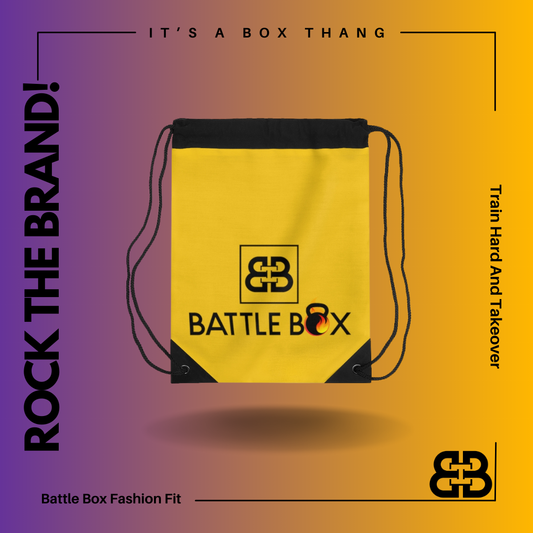 Battle Box Yellow Drawstring Bag