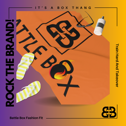 Orange Battle Box Gym Towel