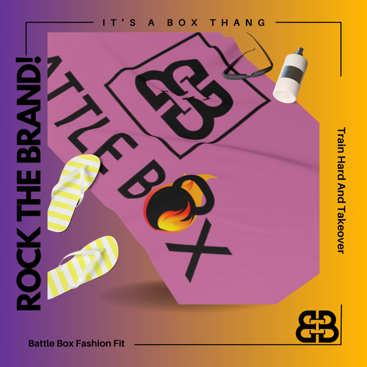 Pink Battle Box Gym Towel