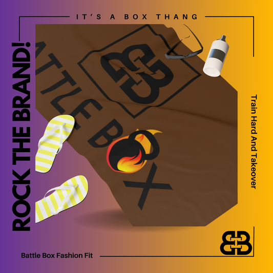 Brown Battle Box Gym Towel