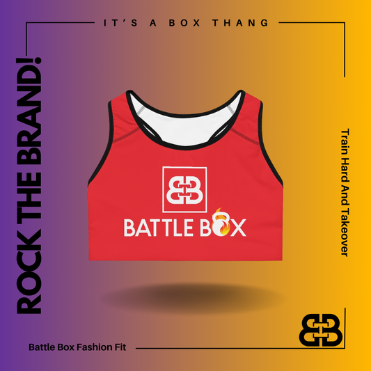 Battle Box Red Sports Bra