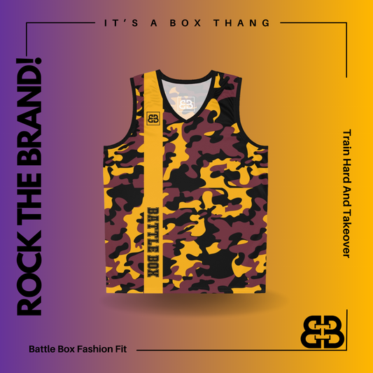 Battle Box Black Burgundy Basketball Jersey