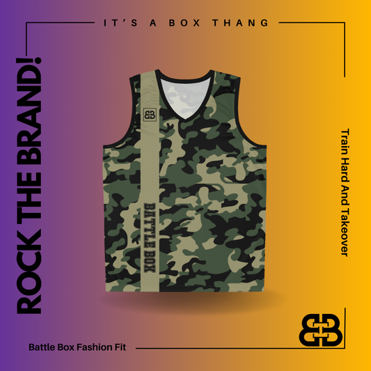 Battle Box Black Green Basketball Jersey