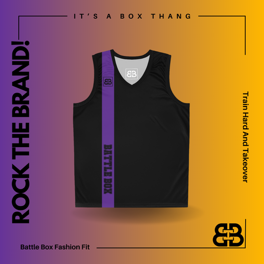 Battle Box Black Purple Basketball Jersey