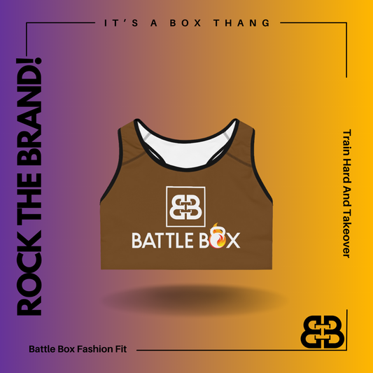 Battle Box Brown Sports Bra
