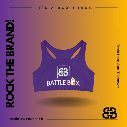 Purple Seamless Sports Bra -1A