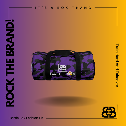 Battle Box Camo Purple Gym Duffel Bag -1A