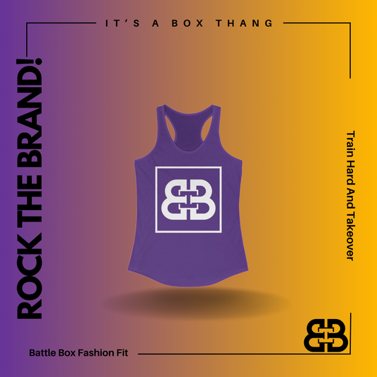 Women's Ideal Battle Box Racerback Tank -1A