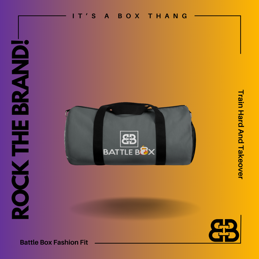 Battle Box Gray Gym Duffel Bag -1A
