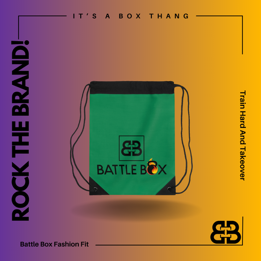Battle Box Green Drawstring Bag