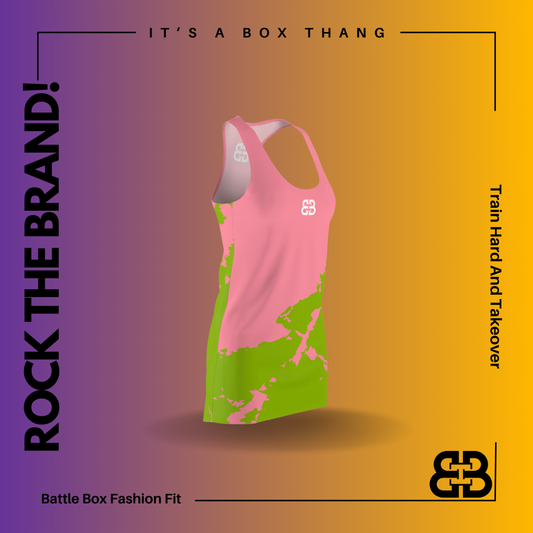 Battle Box Pink Tunic Racerback Top-TT