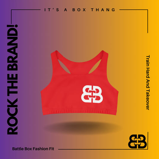 Battle Box BB Seamless Red Sports Bra -7A