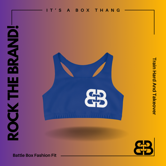 Battle Box BB Seamless Blue Sports Bra -7A