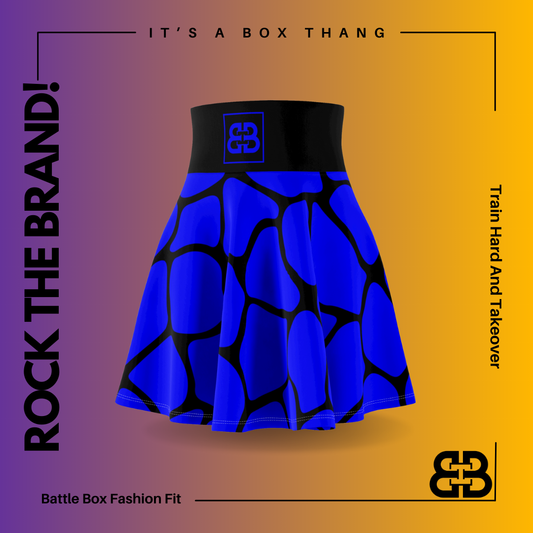 Battle Box High Waist Women's Skater Skirt-HW