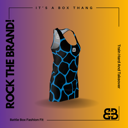 Battle Box Black Teal Cobble Tunic Racerback Top-CB