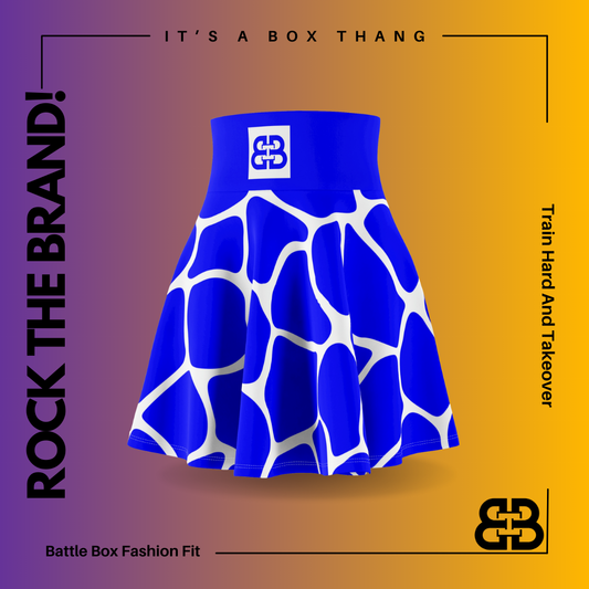 Battle Box High Waist Women's Skater Skirt-HW