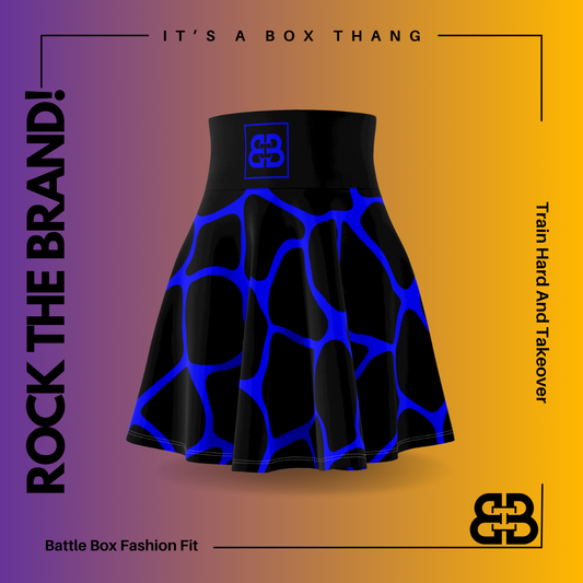 Battle Box High Waist Women's Skater Skirt-HW